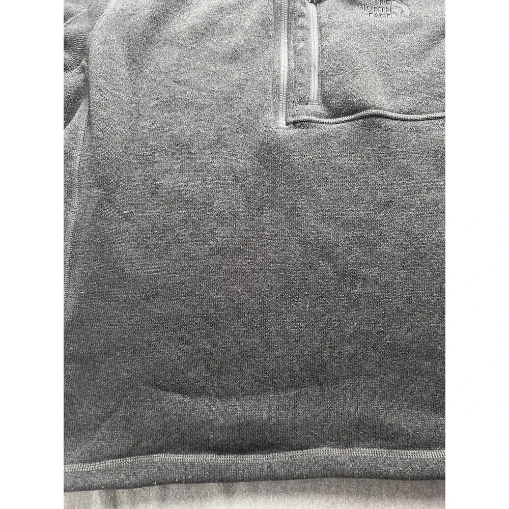 The North Face Jacket Men's L Gray Gordon Lyons 1/4 Zip Pullover Outdoor Hiking